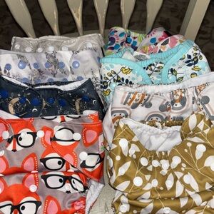 Colorful Kids Cloth Diapers Set 10 pc